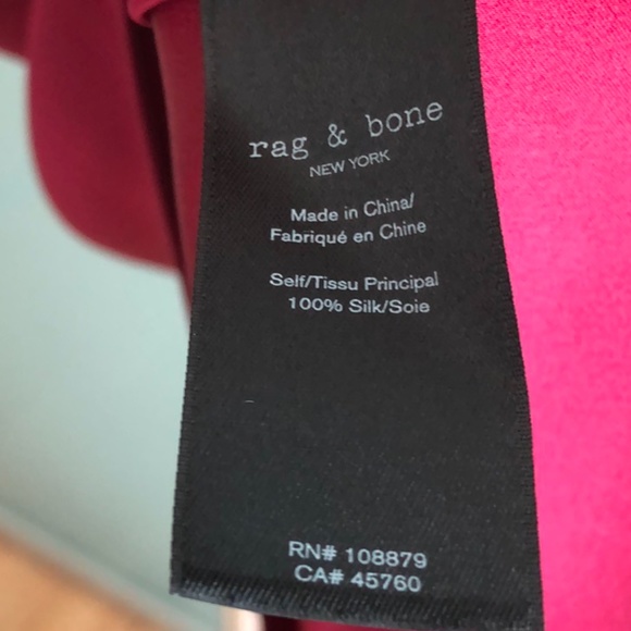 Rag & Bone Pink Silk Top w/ Cowl Neck - XS - Picture 3 of 4